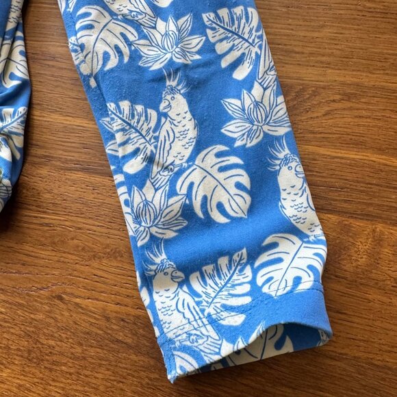 MINI BODEN Tropical Swim RashGuard Top Girls 7-8 128cm Blue Rash Guard Parrots - Picture 5 of 7